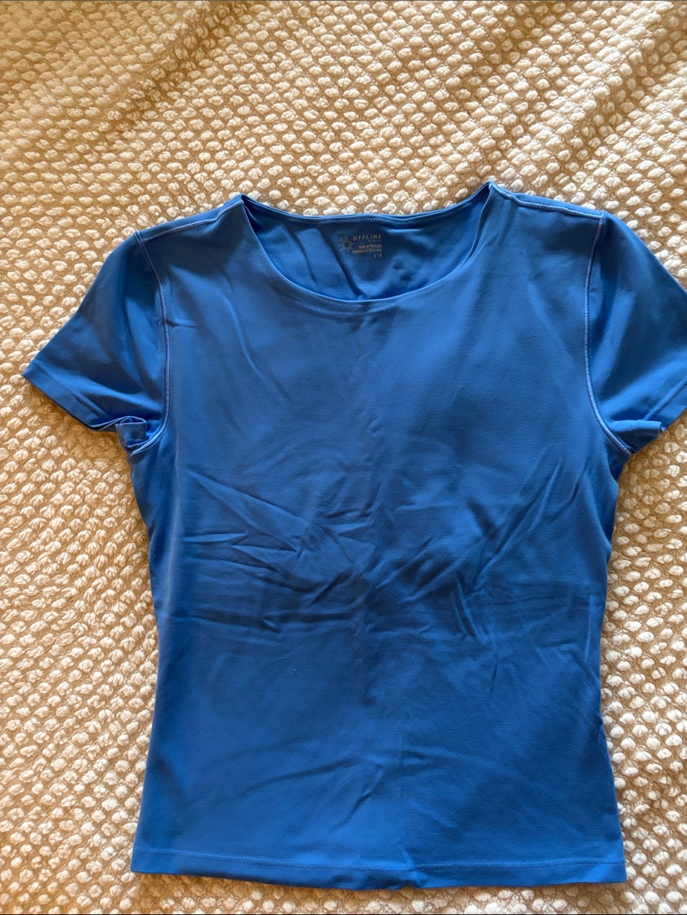 Athleta Royal Blue Short-Sleeve Crewneck Performance Tee
